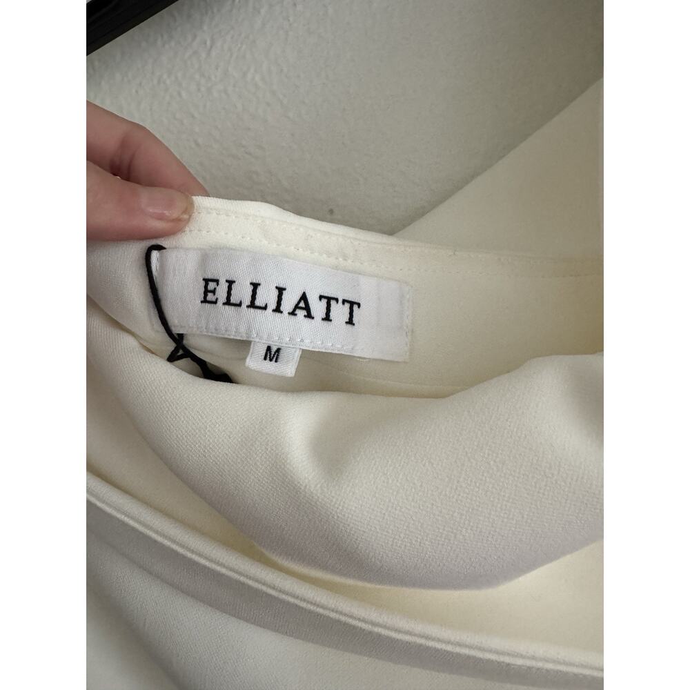 ELLIATT Isadora Ivory One Shoulder Women’s M Bridal Gown Maxi Dress - Picture 12 of 15